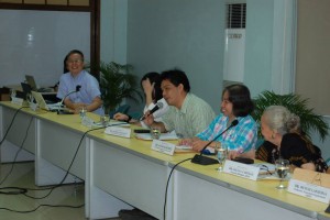 Dr. Lawrence Dacuycuy of DLSU noting how essential cognitive skills are to reduce inequality during the 8th PHDR Inception Workshop