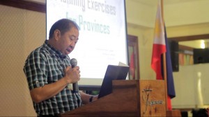 Governor Alfonso Umali giving his thoughts on Planning Exercises for Mindoro